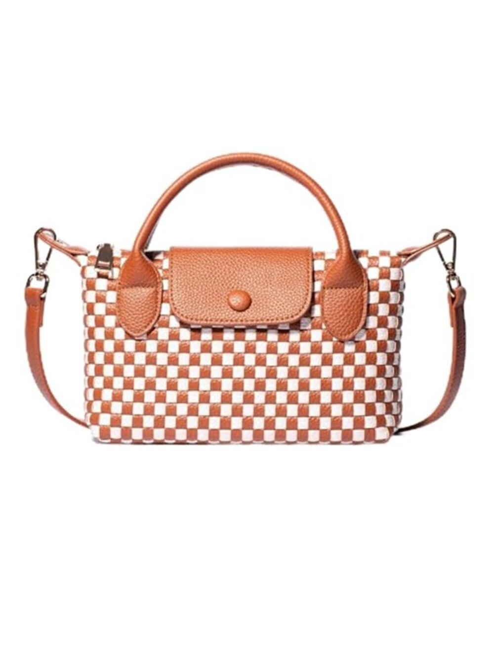 Small Woven Crossbody Bags for Women - Vegan Leather Mini Shoulder Purse & Cute